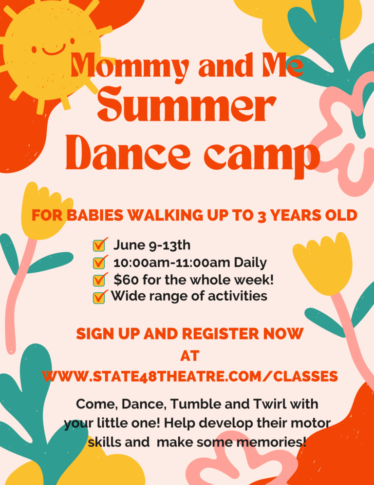 Yellow Orange Green Pink Colorful Fun Kids Summer Camp Flyer (1)
